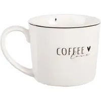 Clayre & Eef Tasse 275 ml Blanc Porcelaine Coeur