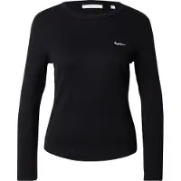 Pepe Jeans pour femme. PL5000025 T-shirt Betina noir (M), Casuel, Coton, Manche longue