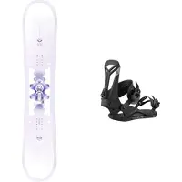 Salomon Snowboard - Packs (snowboard + fix) - Snowboard all-mountain - Pack Lotus 2026 pour Femme - Blanc