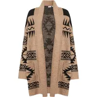 Noisy May Cardigan 'NMLEISE' moka / noir