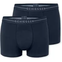 Schiesser Boxers bleu nuit / blanc