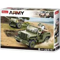Sluban JEEP ALLIÉE AVEC DES ARMES ANTI-AÉRIENNE-JEU DE CONSTRUCTION, M
