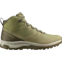 Salomon - Chaussures de randonnée hivernales - Outsnap CSWP M Aloe/Stone Gray pour Homme - Taille 41 1/3 - Gris