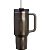 Stanley Quencher H2.O FlowState Fluted Tumbler gobelet en acier inoxydable avec paille grand format Gunmetal Shine 1180 ml