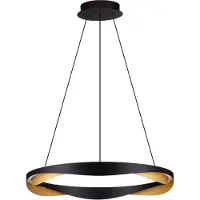 Nova Luce Suspension Radon Ø 65cm noir avec or