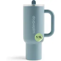 Waterdrop Explorer Tumbler gobelet en acier inoxydable avec paille Blue 1 pcs