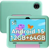 Blackview Tablette Enfant Tab 20 Kids 10 Pouces Android 16, 12Go+64Go,Contrôle Parental, Google Kids Space, Coque Silicone Anti Choc