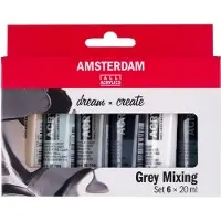 Amsterdam Acrylfarbe Set Grey Mixing 6 Tuben à 20
