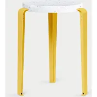 TIPTOE Lou Tabouret en plastique recyclé Venezia Brioche Yellow