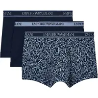 Emporio Armani Em000371_af10779 Boxers 3 Units Bleu L Homme