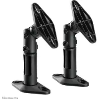 NeoMounts Intervenant - W100 (1 pièce, Installation murale, Inclinable, Pivotant, Réglable en hauteur, Rotatif), Pied + support mural pour enceinte, Noir