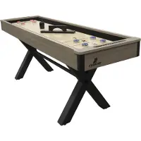 Cougar Mason Table De Shuffleboard American, Chêne/Noire | Shuffleboard Avec Pateau De Table Pour Une Utilisation Multifonctionnelle - 8 Palets |