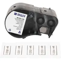 Brady M5-250-1-342 étiquette gaine thermorétractable 11,15 mm x 25,78 mm (d'origine) - noir sur blanc sur blanc