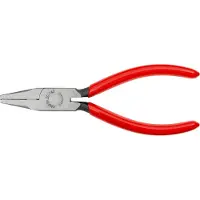 Knipex Pince à becs plats, tête polie, poignées à gaine en plastique, Long. : 140 mm