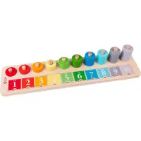 Classic World Compteur de formes en bois avec chiffres 66 pcs