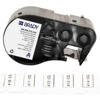 Brady M4-250-075-342 ruban pour gaine thermorétractable 19,05 mm x 11,15 mm (d'origine) - noir sur blanc