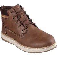 SKECHERS Bottes à lacets 'Relaxed Fit: Garlan - Deno' cognac