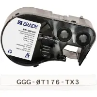 Brady M4C-250-342 étiquette gaine thermorétractable 11,15 mm x 2,13 m (d'origine) - noir sur blanc