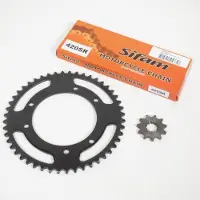 Sifam Kit Chaîne Pour Moto Yamaha 50 Dtr Sm 6t 2003 À 2011 11x48 Pas 420 / 105mm