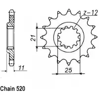 Sifam Pignon Hva 610 Tc 91-98 Hva 510 Tc 90-91 #15 Dents