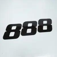 Blackbird 3 Autocollant Stickers Numéro De Course Adhésif Chiffre 8 Noir 20x25cm Pour Moto