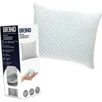 BREND BR-2233 Oreiller CloudComfort pour les dormeurs sur le dos, le ventre et les côtés - 50 x 70 cm - mousse à mémoire de forme - avec côté froid et confort réglable - blanc