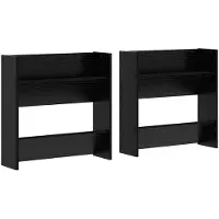 vidaXL Cabinet à chaussures mural 2 pcs Chêne noir 60 x 18 x 60 cm