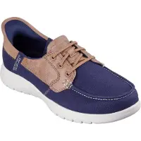 SKECHERS Slip-Ins : On-The-Go Flex - Palmilla 136536-NVY, Chaussures basses, Femme, Bleu foncé