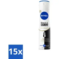 OEM Déodorant Spray Black & White Soyeux et Lisse 150 ml NIVEA - Pack avantage - 15 pièces