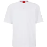 HUGO T-Shirt 'Dapolino' noir / blanc cassé
