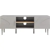 En.casa Table TV 'Starvili' avec 2 portes 120 x 40 x 45 cm Gris