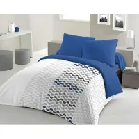 HOME LINGE PASSION Ensemble de Housse de Couette HOME LINGE PASSION Bleu 240 x 260 cm