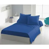 HOME LINGE PASSION Drap-housse en microfibre 82 g - 240 x 300 cm - Bleu