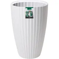 Garden ID Pot de Plante En Polyéthylène Blanc Élégant pour le Jardin - 40 x 58 cm