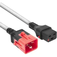 ACT Pl0011 C19 Iec Lock-c20 Iec Lock Dual Pc3635 Power Cord 1 M Argenté One Size / EU Plug 220V