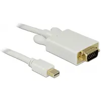 DeLOCK MiniDisplayPort - VGA, 5m (5 m), Câble vidéo, Blanc