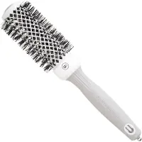 Olivia Garden Expert Shine Wavy Bristles White&Grey brosse à cheveux průměr 35 mm 1 pcs
