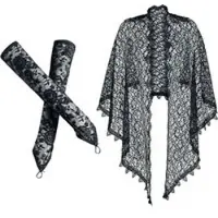 Sinister Mitaines montantes Gothic de - Manchons Gothic - pour Femme - noir - Taille Standard