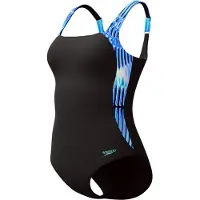 Speedo Shaping Lunalustre Printed Swimsuit Noir UK 36 Femme