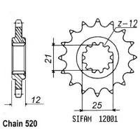 Sifam Pignon Husaberg/Hva 125 Wr 84-90 #16 Dents