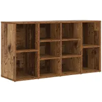 vidaXL Banc à chaussures avec étagère Bois ancien 103 x 30 x 54.5 cm