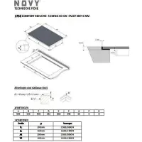 NOVY Table de cuisson induction 65cm 4 feux 7400w noir - - 1753 -