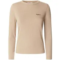 Pepe Jeans pour femme. PL5000025 T-shirt beige Betina (M), Casuel, Coton, Manche longue