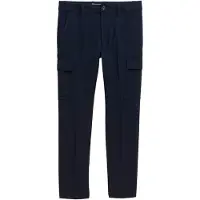 Tom Tailor Pantalon à plis bleu foncé