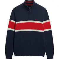 Superdry Pull-over bleu nuit / rouge / blanc cassé
