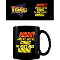 Oneposter Back To The Future We Don't Need Roads Tasse Noir 12x11cm