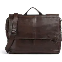 Spikes & Sparrow Cuir serviette sac d'ordinateur portable pour ordinateur portable Benzo Business Bag 15,6 Dark Brown marron foncé