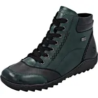 Remonte Bottines à lacets vert foncé / noir