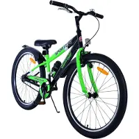 Volare Vélo enfant Sportivo - Garçons - 24 pouces - Noir Vert - Deux freins à main