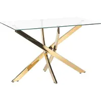 Beliani Table De Repas Maramo Doré